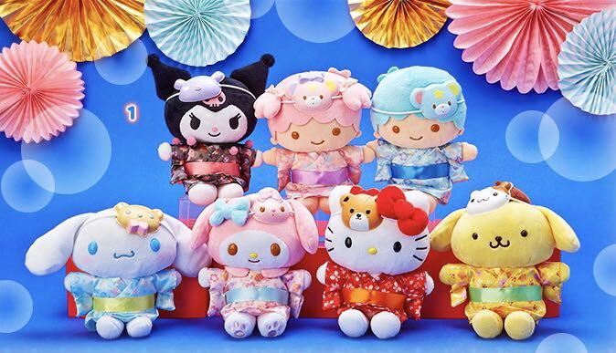 代購 夏祭 花火節 截面具浴衣公仔sanrio Little Twin Stars Twins Star Twin Star Kiki Lala Hello Kitty My Melody Cinnamoroll 玉桂狗pompompurin 布甸狗kuromi 興趣及遊戲