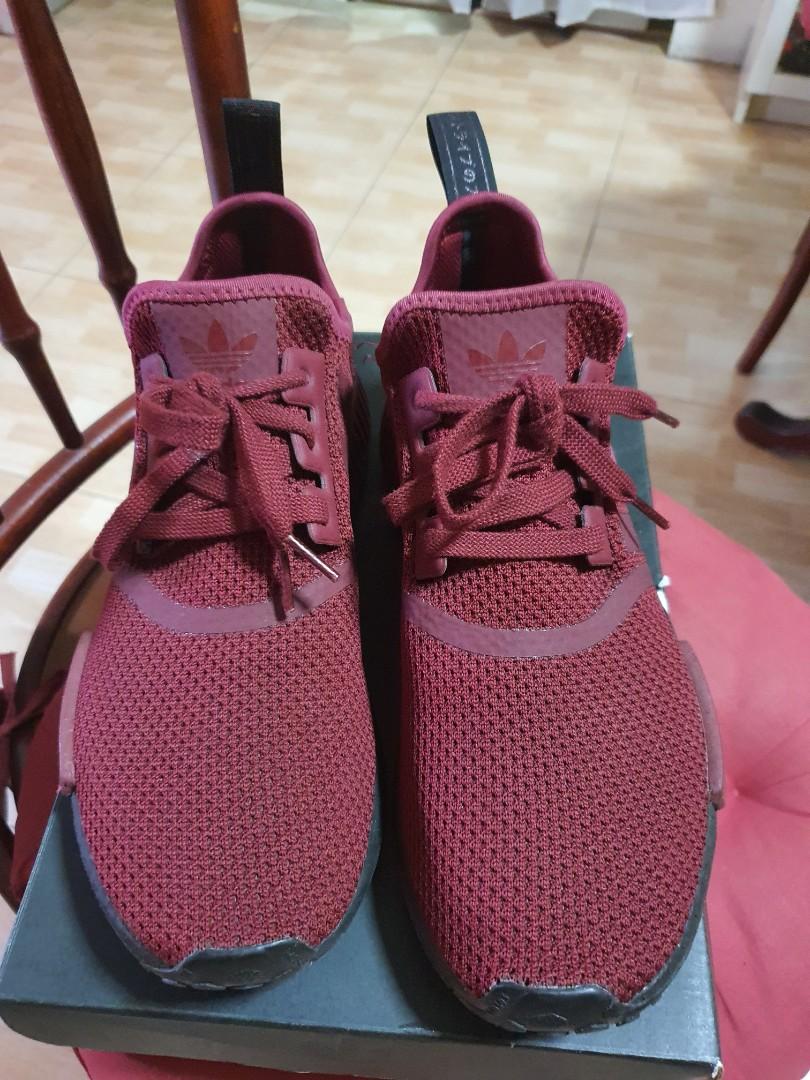 Adidas nmd outlet maroon and black