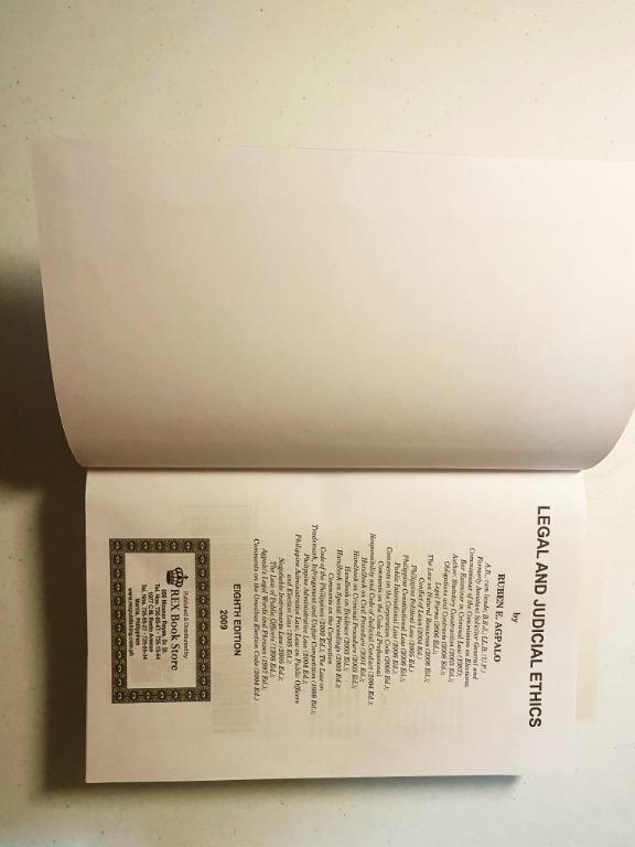 Agpalo Legal Ethics (Category: Textbooks) located in Bacoor. Submitted by thriftjmv (Listing ID 1025996564, Image 2). Description: Legal Ethics by Agpalo 2009 Edition. I bought this book for P1,690. This book is brand new and does not have any markings or highlights. .
