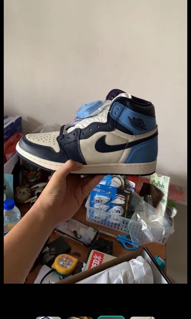 Air Jordan 1 Obsidians, Men's Fashion, Footwear, Sneakers on Carousell