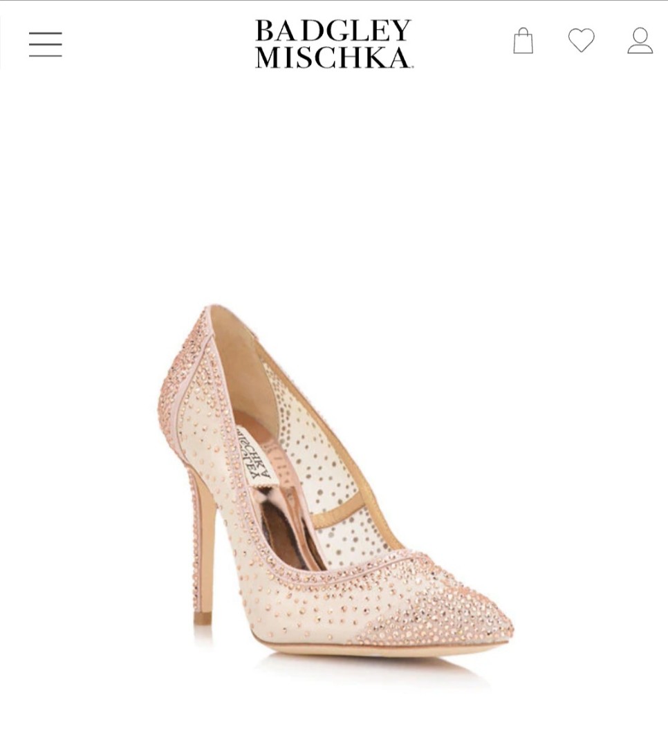 Brand New Wedding Evening Shoes Badgley Mischka WESLEE CRYSTAL EMBELLISHED EVENING SHOE