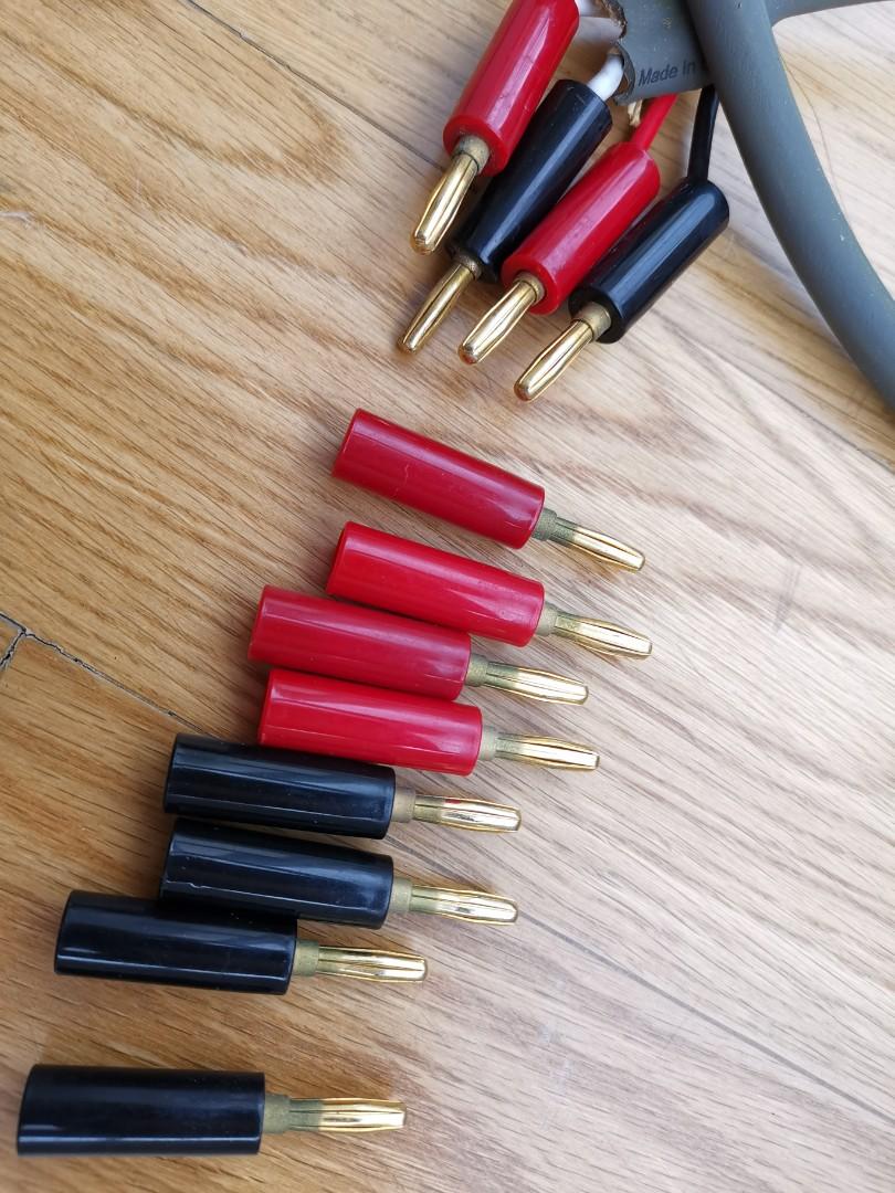 Banana plugs, RCA cables, speaker cables, Audio, Other Audio Equipment