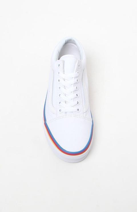Women's rainbow foxing old skool clearance sneakers