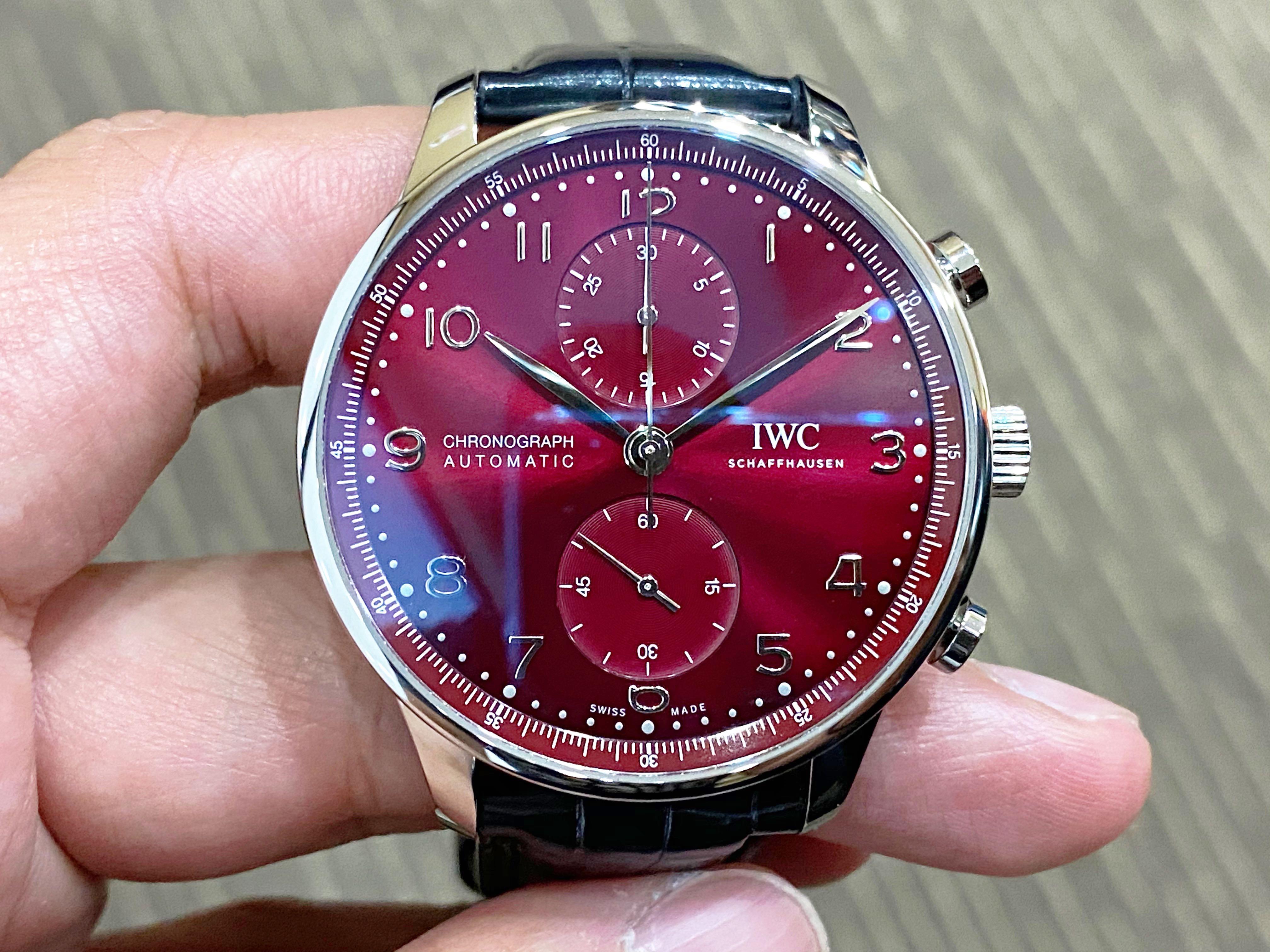 Brand New IWC Portuguese Burgundy In House Automatic IW3716