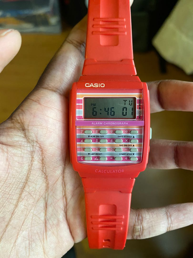 Casio Calculator Watch Orange