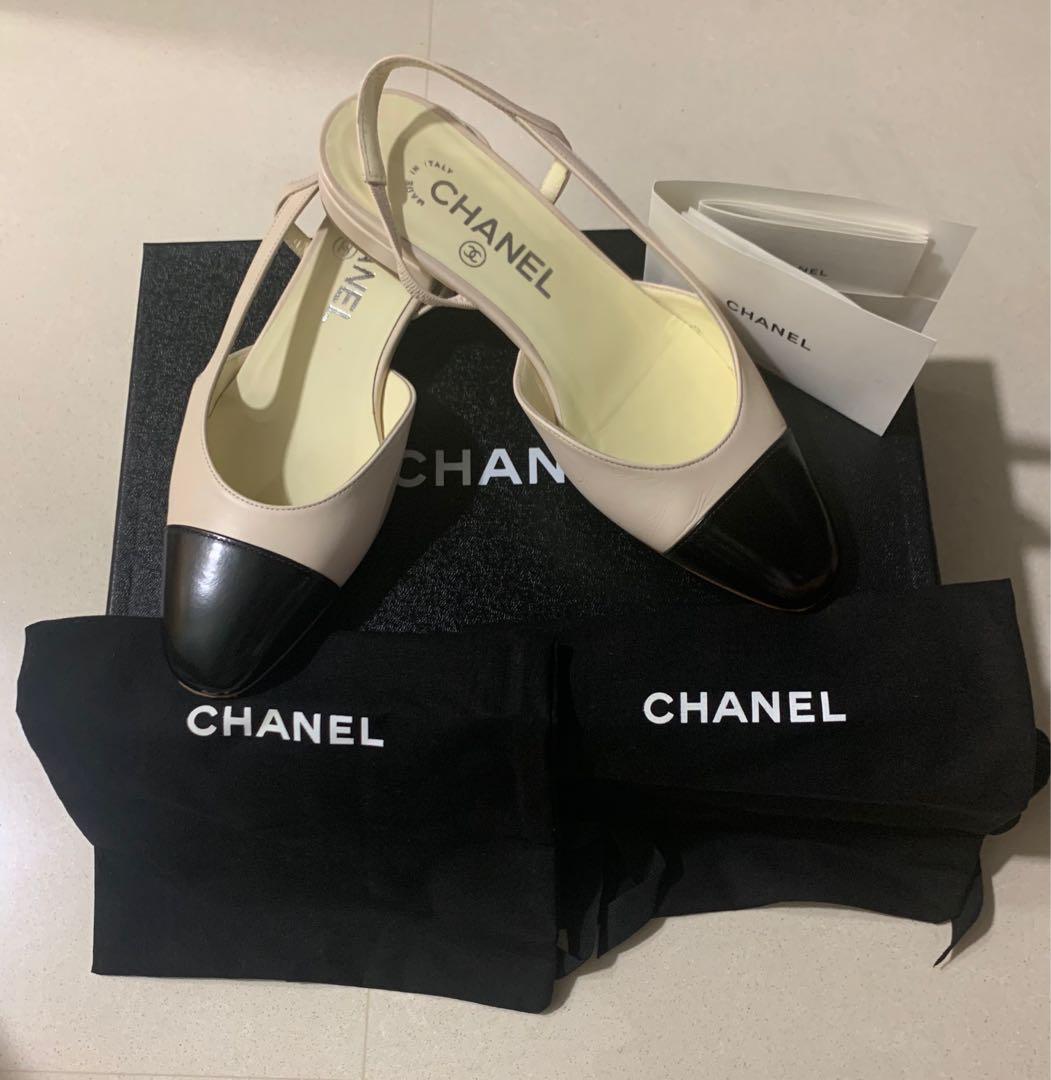 Chanel Slingback shoe, Luxury, Sneakers & Footwear on Carousell