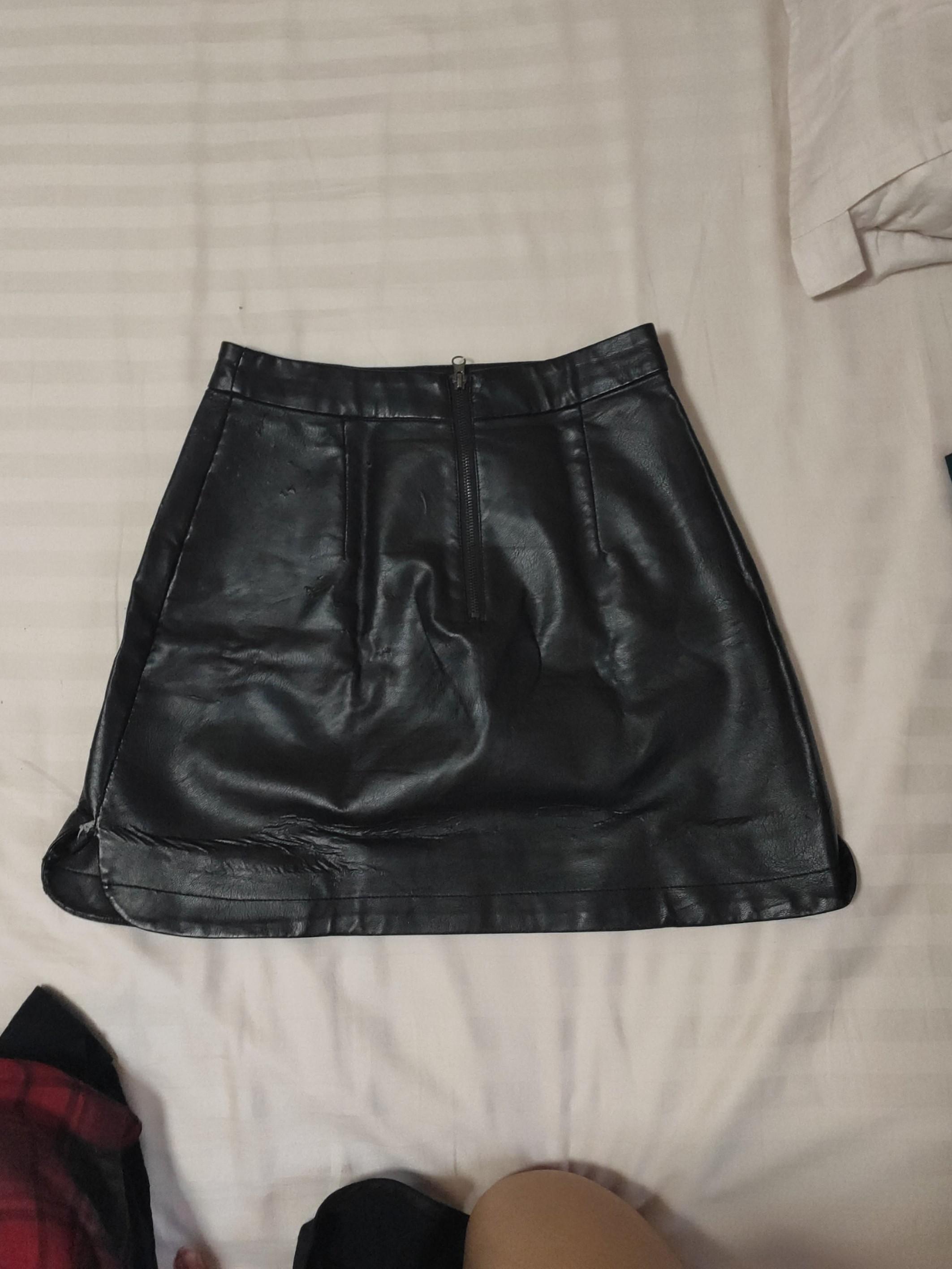 Cotton On faux leather A line miniskirt Women s Fashion Bottoms Skirts on Carousell