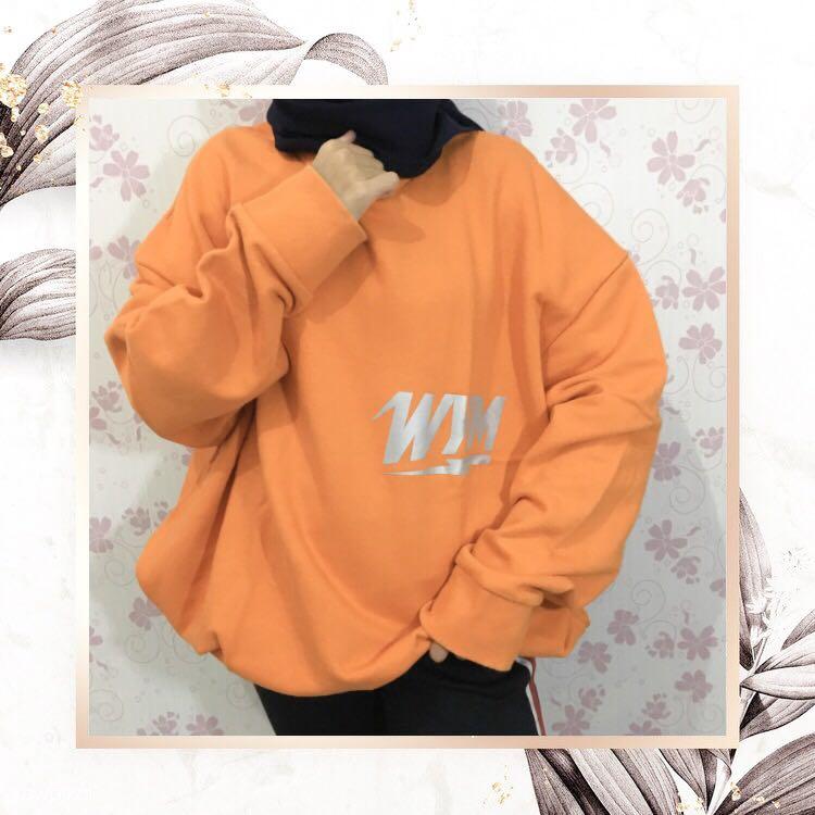 ootd sweater orange