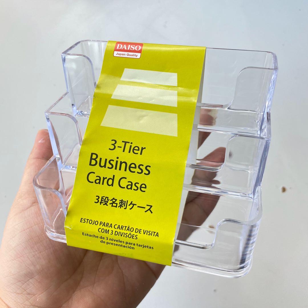 Daiso 3Tier Business Card Case, Hobbies & Toys, Stationery & Craft