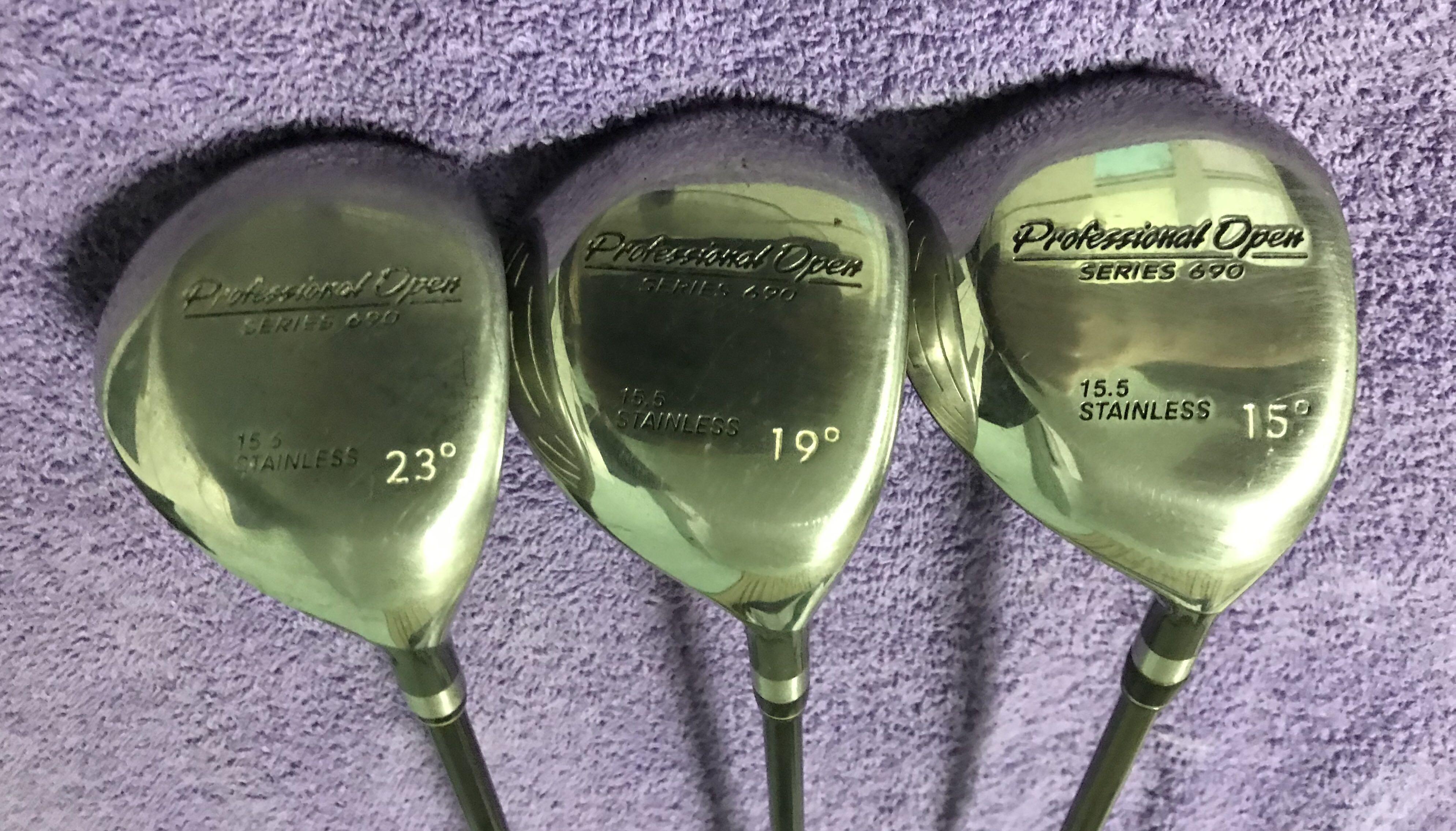 **EXTREMELY RARE GOLF CLUBS** Professional ‘Open Series’ Fairway Woods