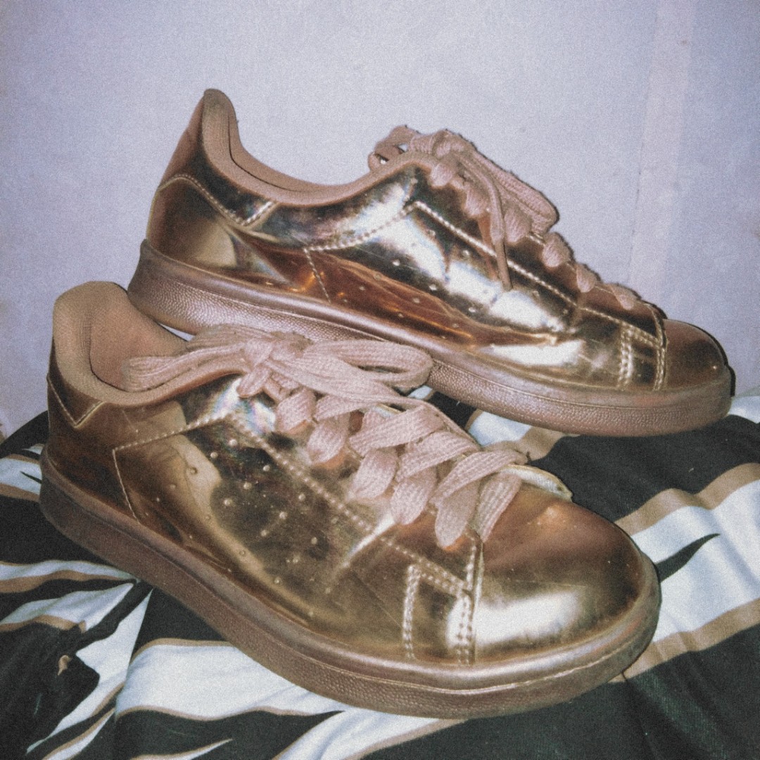 gold womens sneakers