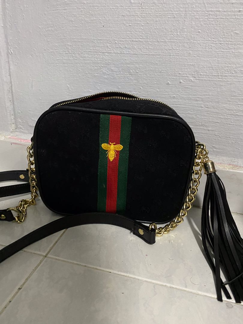 Gucci Bee Tassel Sling Bag, Women's Fashion, Bags & Wallets, Sling Bags ...
