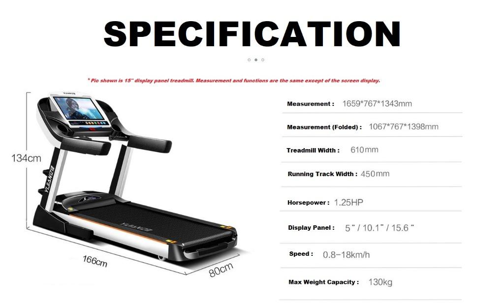Home Treadmill [Incline Function Available], Sports Equipment, Exercise