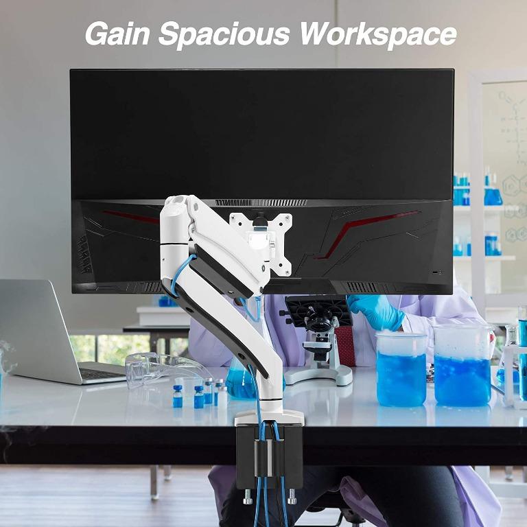 (HOT) AVLT Single 13"43" Monitor Arm Desk Mount fits One Flat/Curved