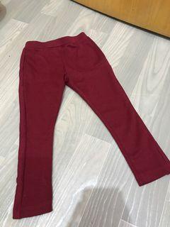 Hotshots Legging Pant Maroon size 2-3y