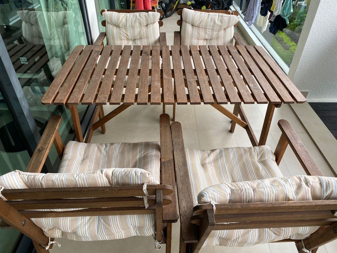 Ikea Falholmen Outdoor Dining Set Furniture Home Living Furniture Tables Sets On Carousell