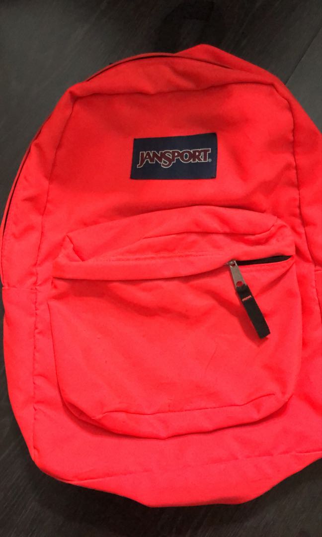 bright pink jansport backpack