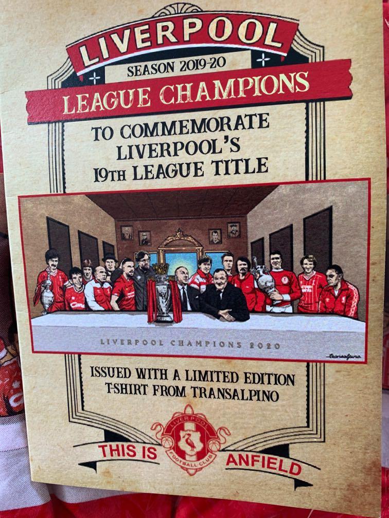 Liverpool last supper champion shirt red