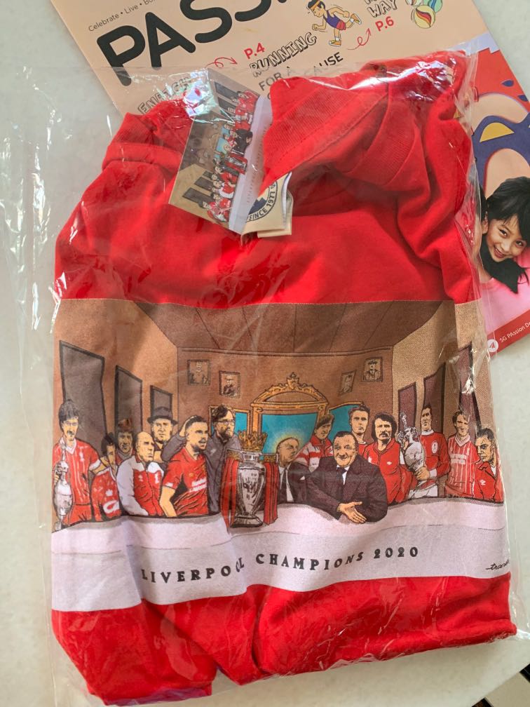 service udskiftelig skulder Liverpool last supper champion shirt red, Luxury, Apparel on Carousell