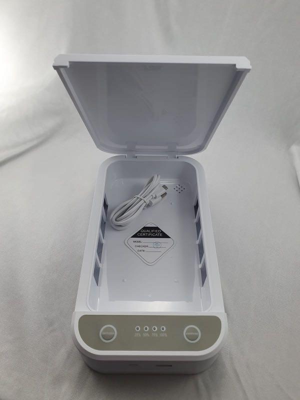 Multi Function UV sterility box (Category: Accessory holder, box & organizers) located in Singapore. Submitted by tarus05 (Listing ID 1026023207, Image 4). Description: Product: UV Sterilising Box Material: Plastic Shape: Rectangle Specification : 20.5* 12* 3.05cm Multifunction Sterilizing Box, Disinfection & Aromatherapy - Instantly disinfect your hand phone, ear phone, masks, cosmetics, teeth brush sock and other object - Portable enables carry