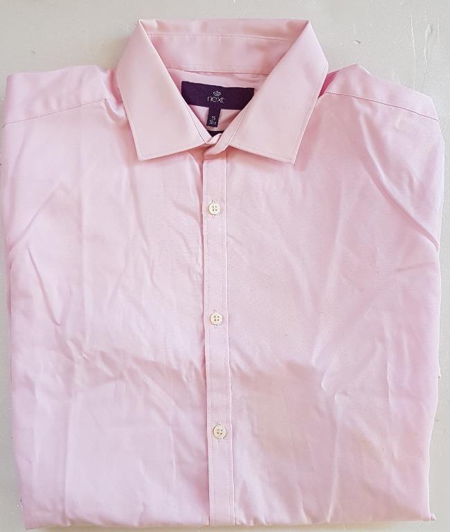 NEXT Shirt Pink Casual Dress Smart UK Vintage Clothing