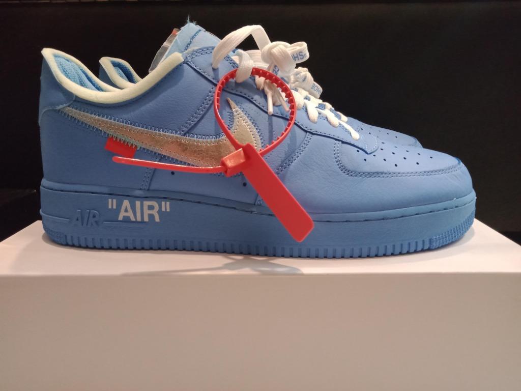 Nike Air Force 1 Low Off White Mca University Blue Men S Fashion Footwear Sneakers On Carousell