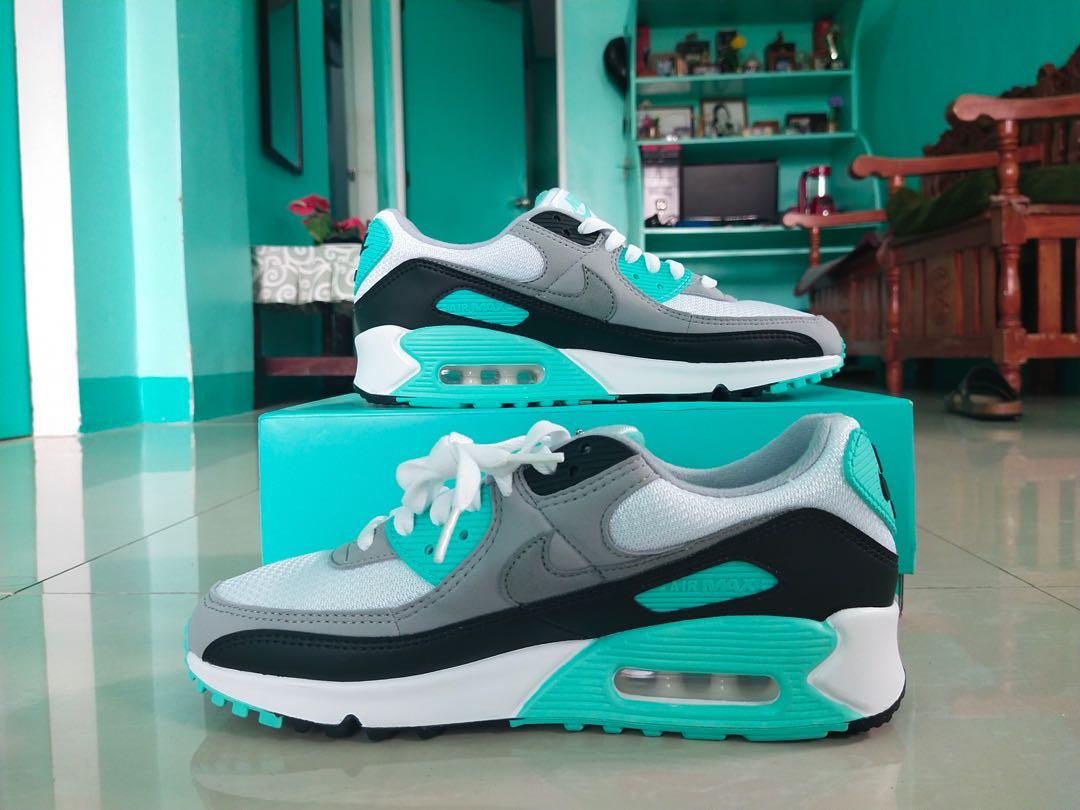 turquoise and white air max
