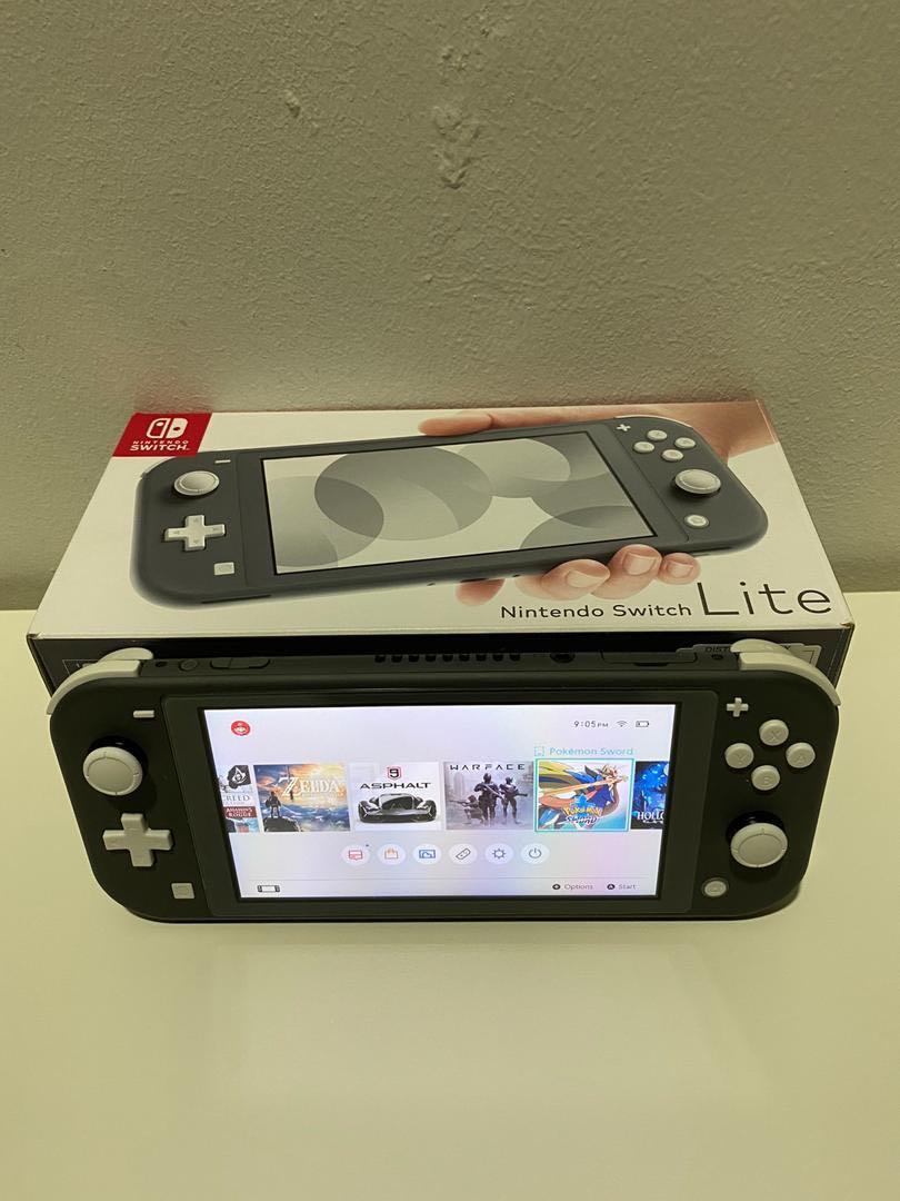 Nintendo Switch Lite Bundle Grey Video Gaming Video Games On Carousell