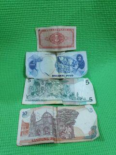 PHILIPPINE PESO OLD MONEY BILLS