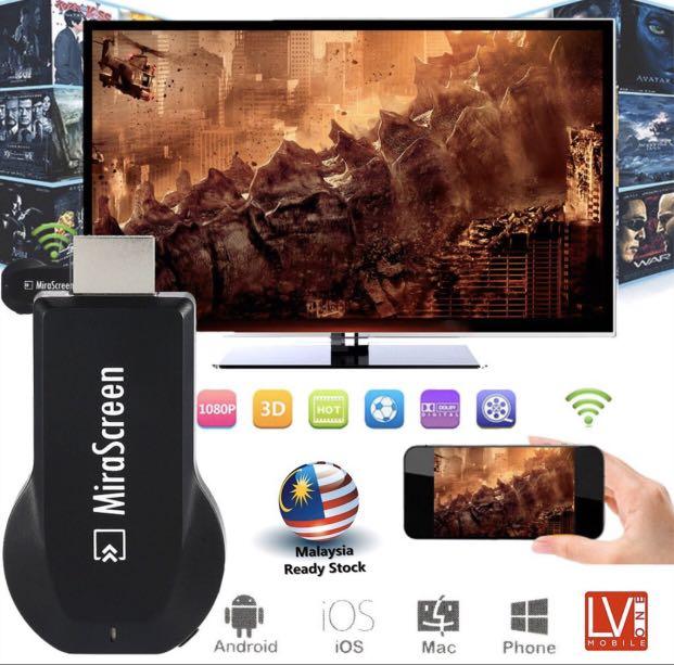 Ori Mirascreen Wireless Screen Mirroring From Phone To Tv Projector Like Miracast Anycast Chromecast Electronics Tvs Entertainment Systems On Carousell