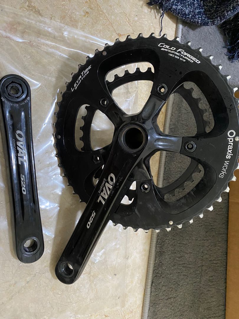 Oval Concepts 520 Crankset with Praxis Conversion Bottom Bracket