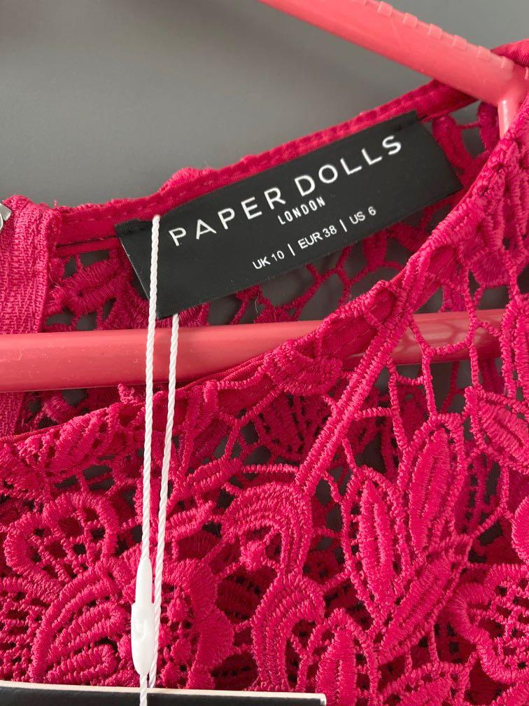 Paper dolls online red lace dress