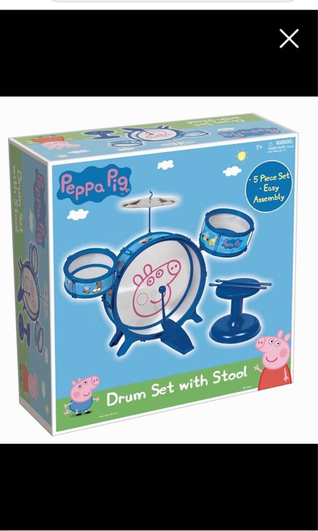 Peppa pig drum set with stool shop