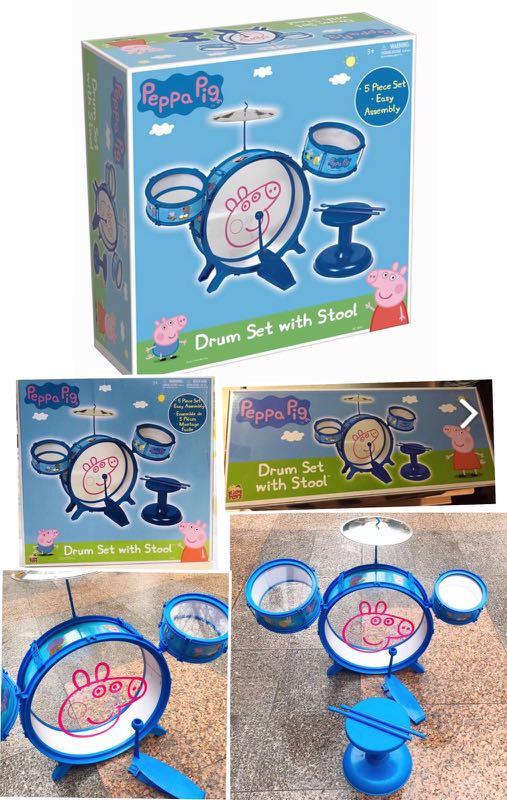 Peppa pig drum shop set with stool