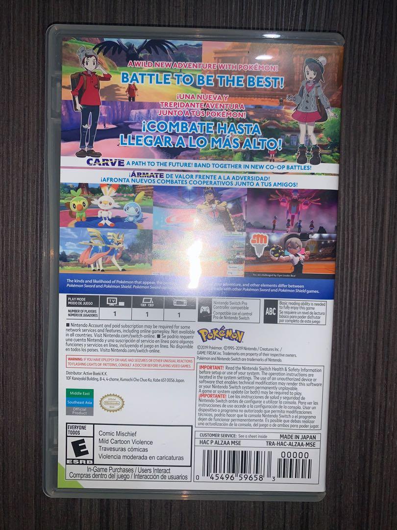 Pokemon Sword Nintendo Switch Video Game Game Di Carousell
