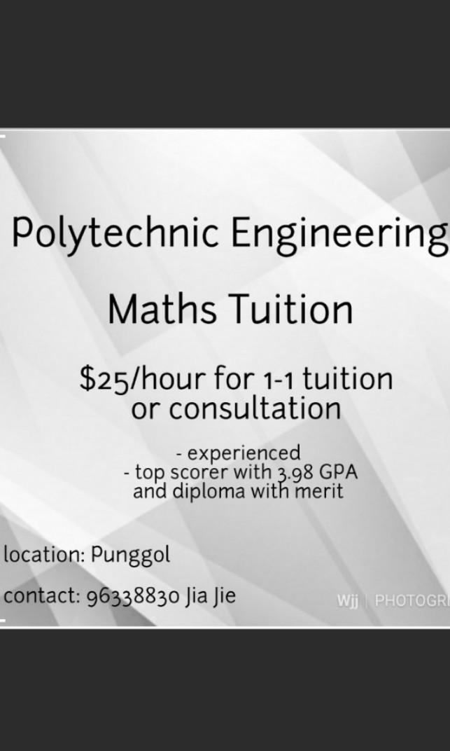 Polytechnic engineering maths tuition, Everything Else on Carousell