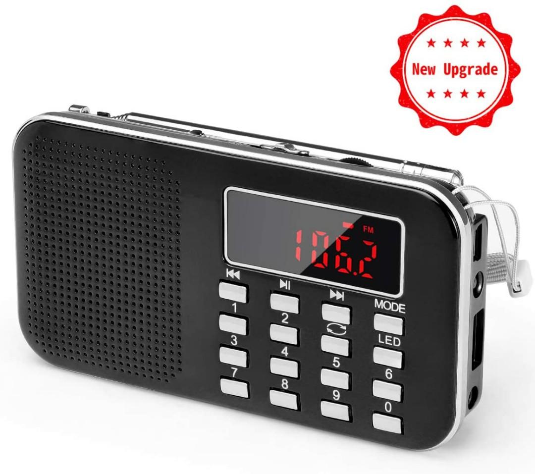 PRUNUS L218AM Mini Portable Ultrathin AM/FM/USB/TF MP3 Radio with