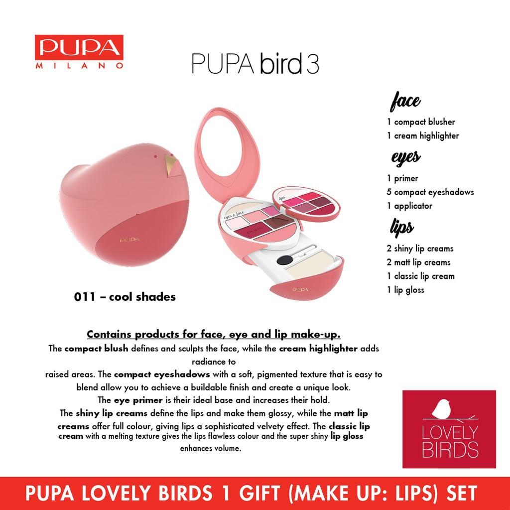 Pupa Milano Lovely Bird Gift Set (Bird 3: Face, Eyes & Lips) - 011 Pink,  Women's Fashion, Jewelry & Organisers, Accessory holder, box & organizers  on Carousell