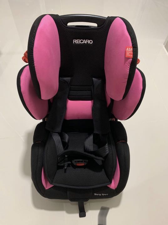pink recaro baby seat