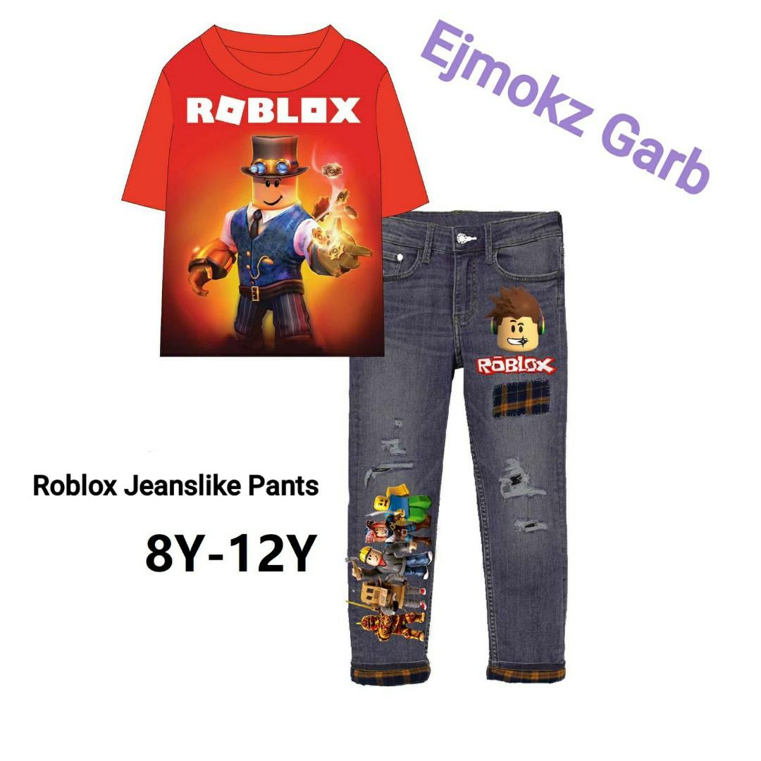 Roblox Red Jeanslike Pants Babies Kids Boys Apparel 8 To 12 Years On Carousell - roblox jeans with converse