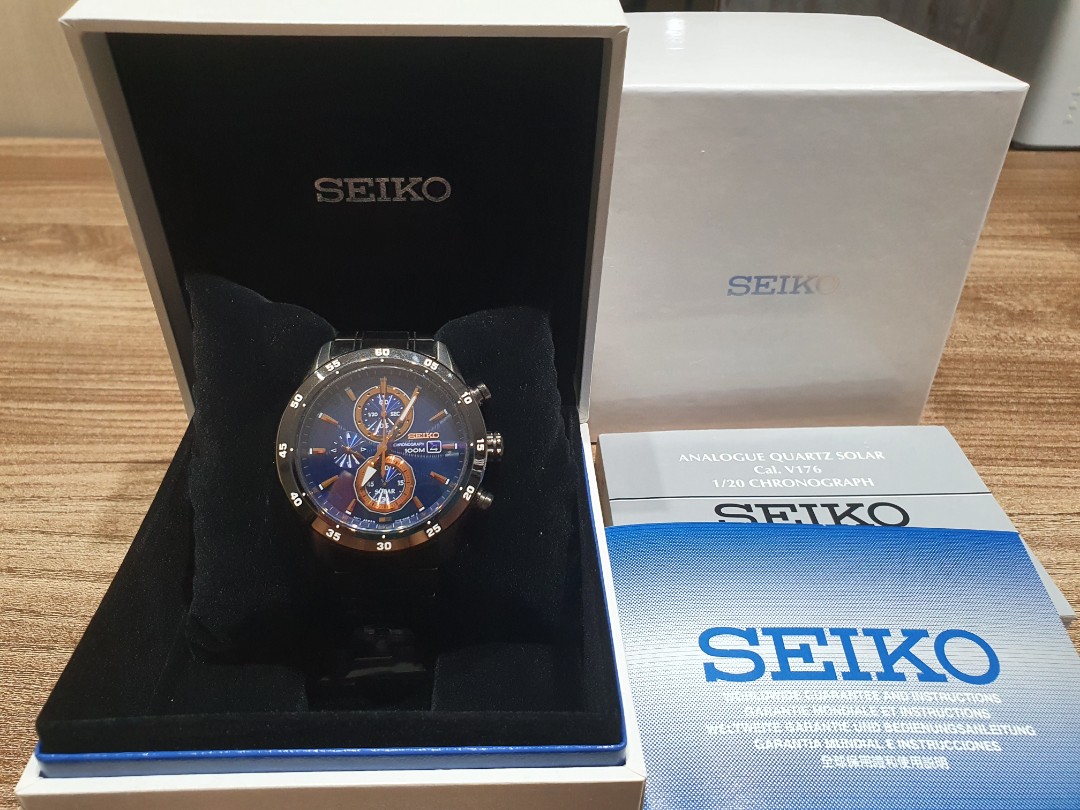Seiko Analogue Quartz Solar  1/20 Chronograph, Men's Fashion,  Watches & Accessories, Watches on Carousell