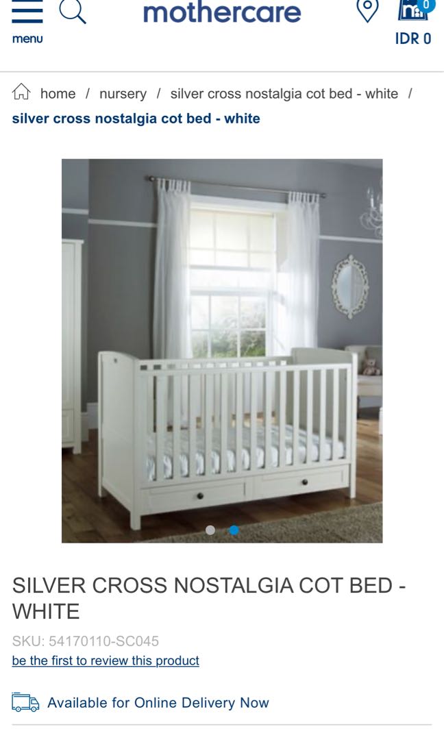 silver cross cot bed mothercare