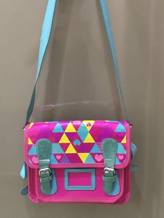 Smiggle Pink Triangle Satchel Bag