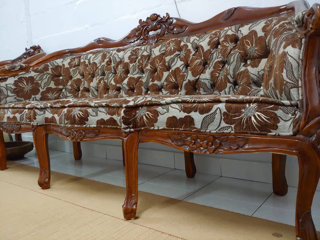 Sofa Kayu Jati, Furniture & Home Living, Furniture, Sofas on Carousell