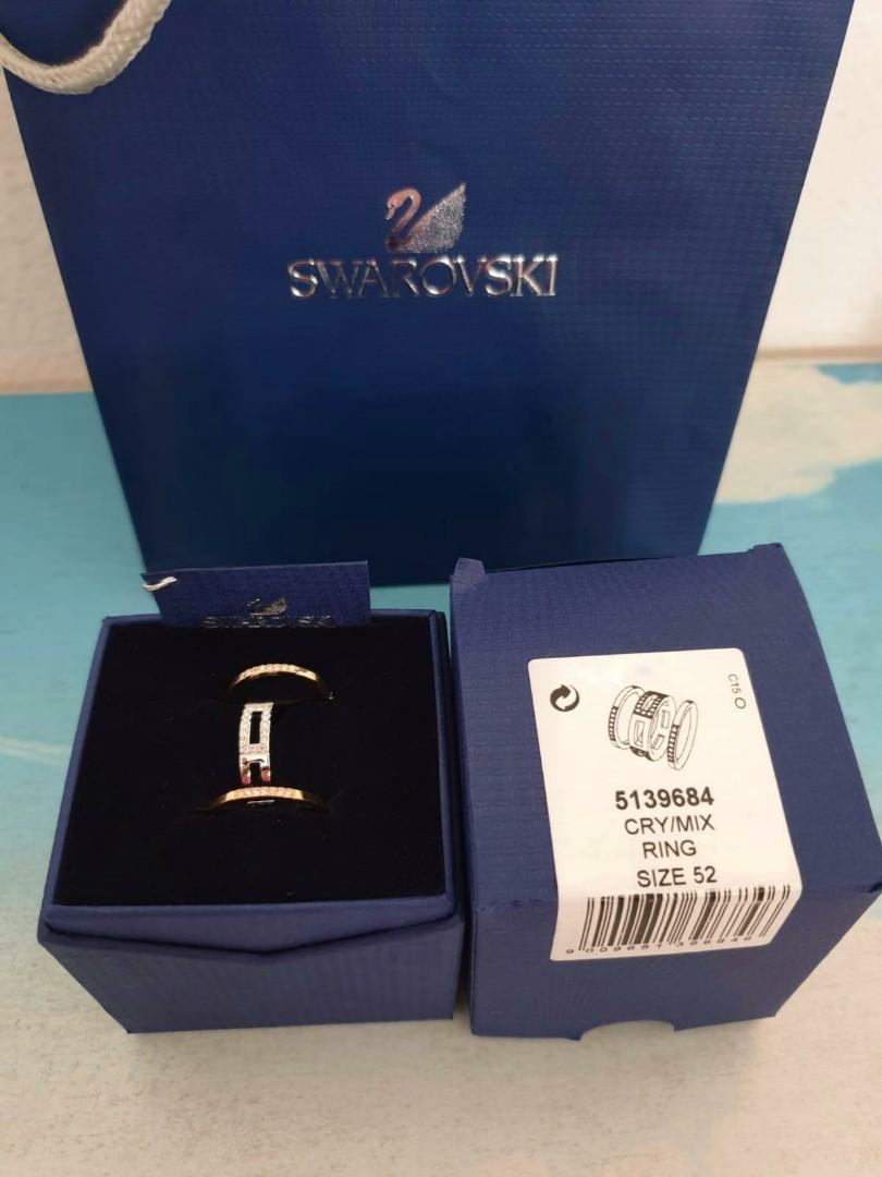 Swarovski Cubist Set Tri Colour Ring 3 in 1