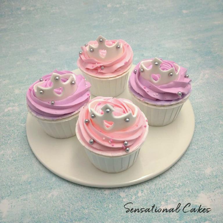 Tiara Princess Pastel Cupcakes Dessert Table Birthday Girl Singaporedessert Cupcake Tiara Princess Pastel Food Drinks Baked Goods On Carousell