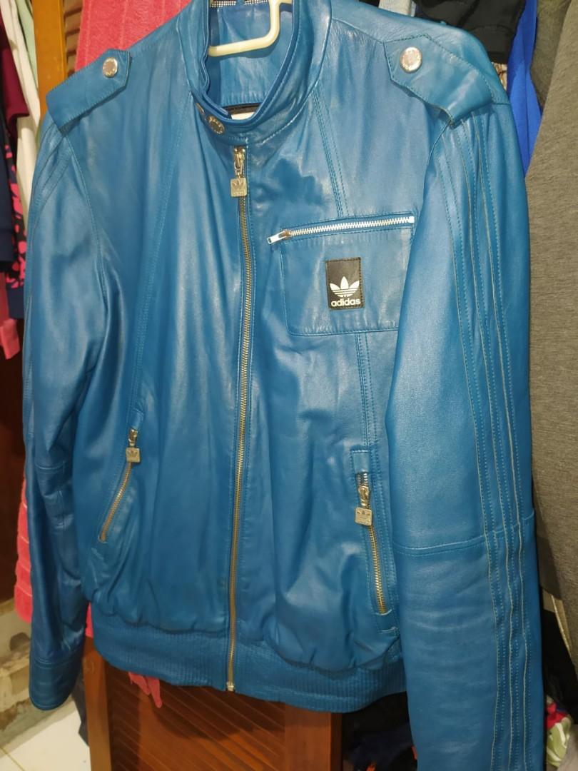 Vespa x adidas genuine leather jacket original jaket kulit Fesyen