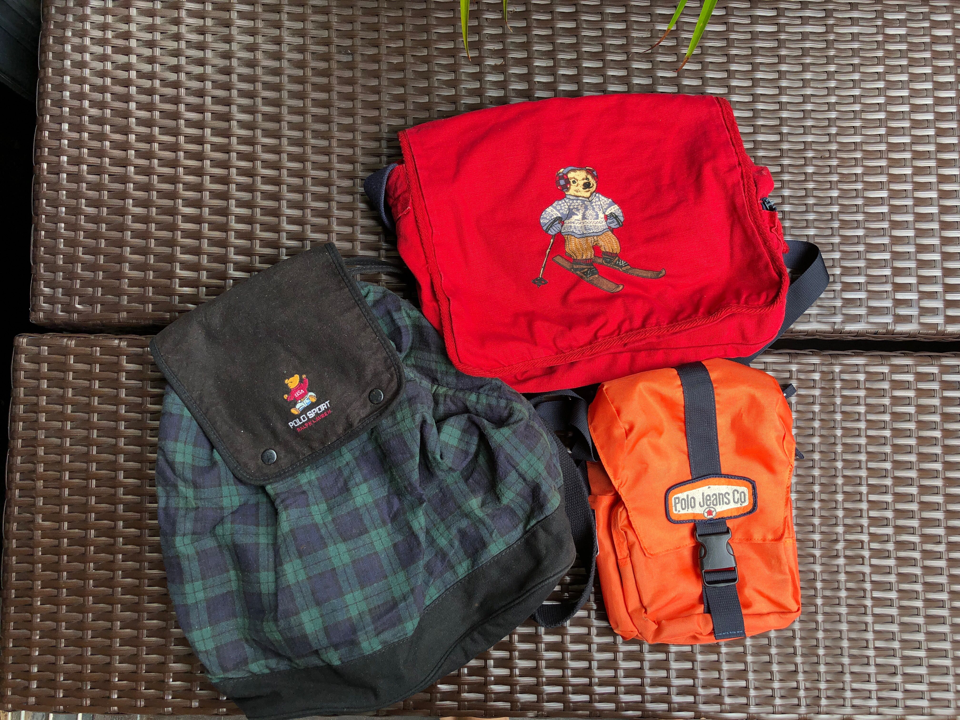 Vintage Polo Ralph Lauren Bear Bags Bundle Computers Tech