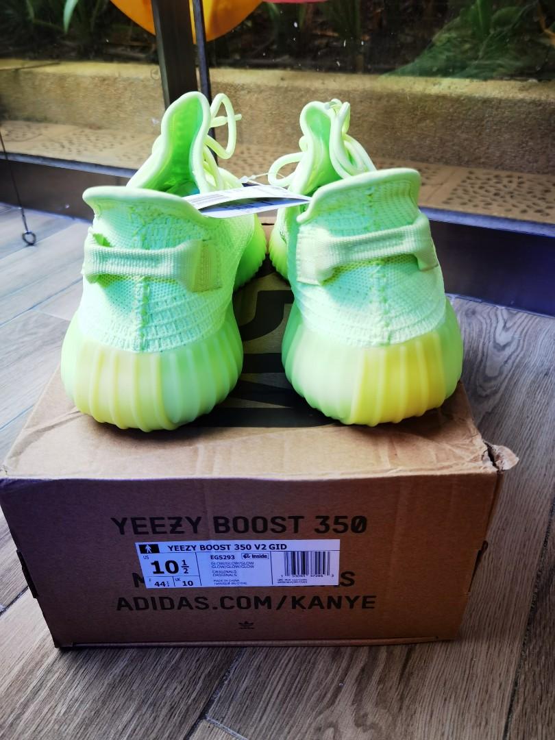 Yeezy Boost 350 V2 Glow in Dark GID. US10. 5 Women s Fashion Footwear Sneakers on Carousell