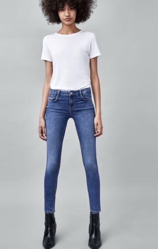zara low rise skinny jeans